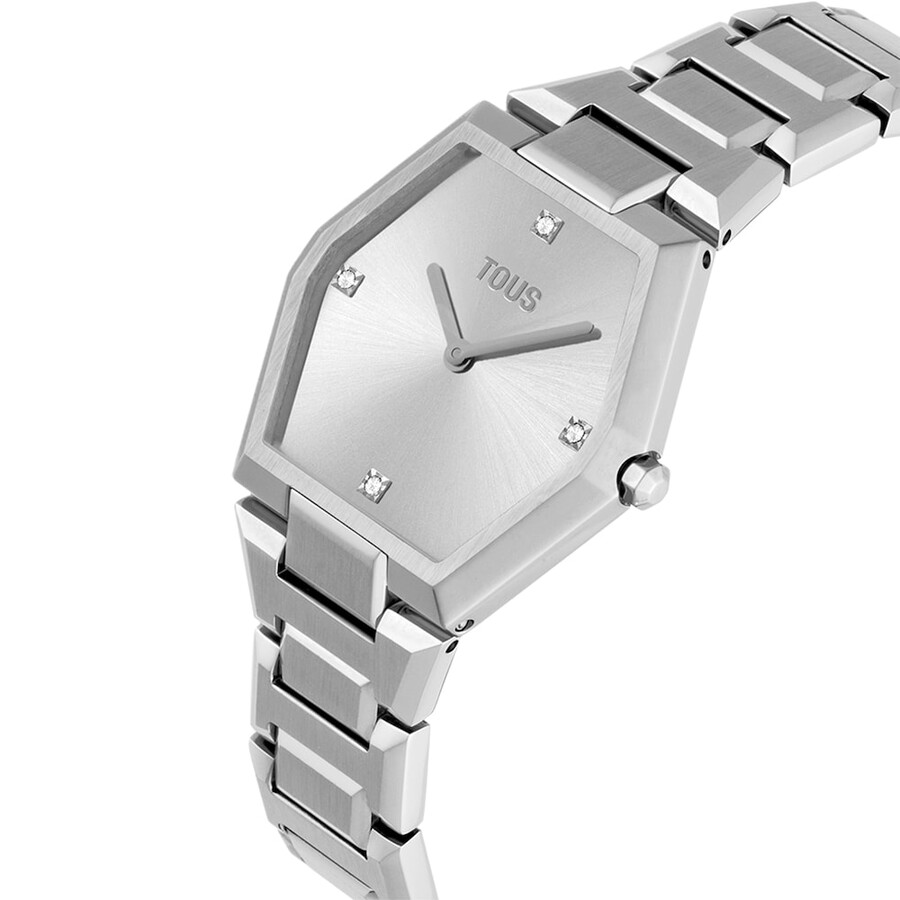 analoge uhr mit aluminiumarmband karat