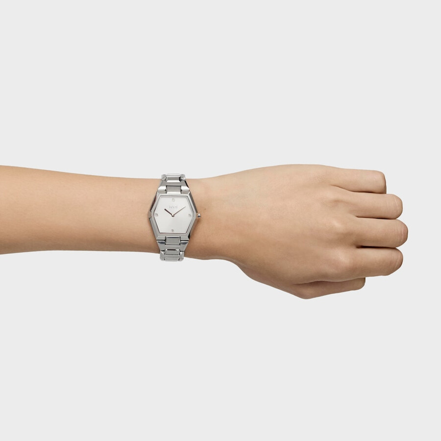 analoge uhr mit aluminiumarmband karat