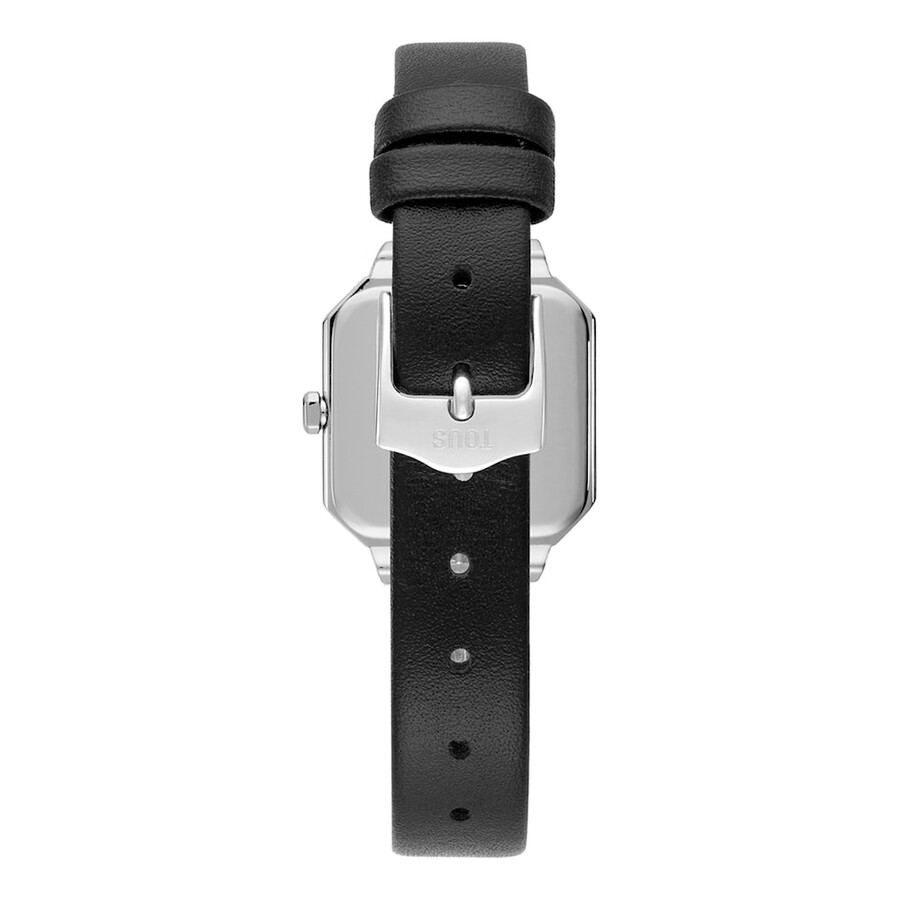 schweizer uhrwerk analoge stahluhr mit 040 ct diamanten und schwarzem lederarmband les classiques