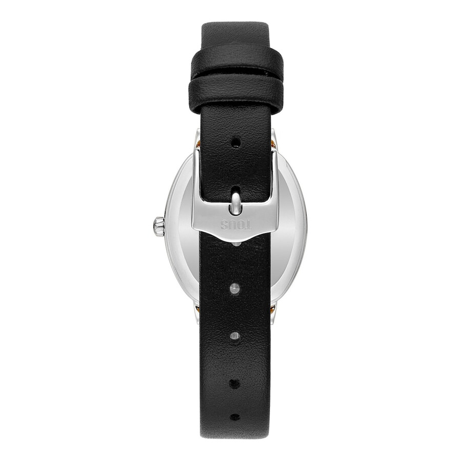 schweizer uhrwerk analoge stahluhr mit 054 ct diamanten und schwarzem lederarmband les classiques