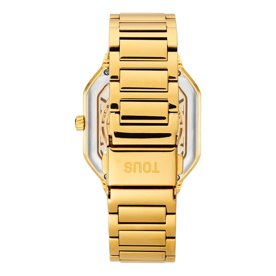 analoge uhr mit goldfarbenem ipg-stahlarmband von d-bear now