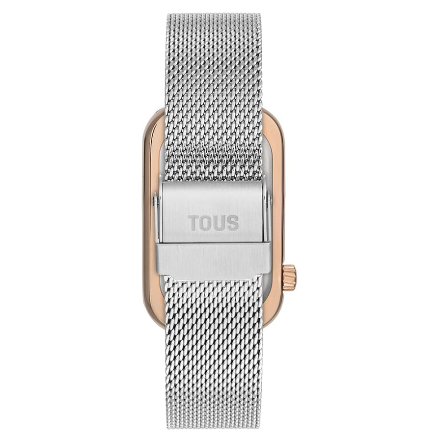 zweifarbige analoge armbanduhr mit herzmotiv und stahlarmband t-band club