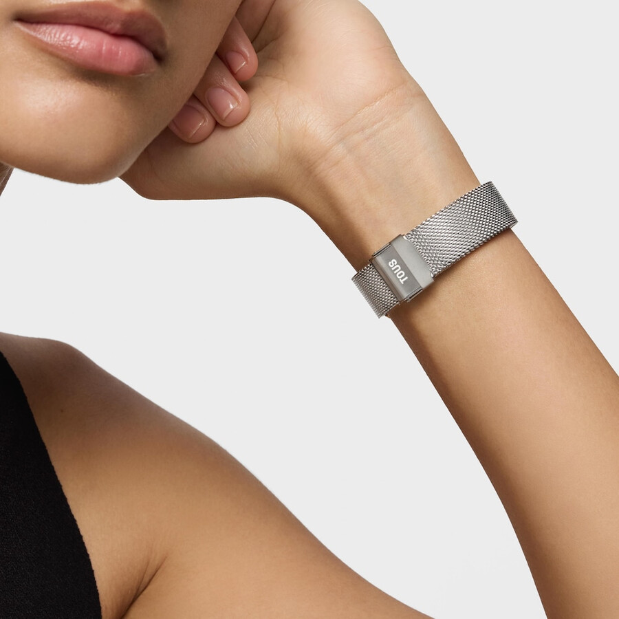 zweifarbige analoge armbanduhr mit herzmotiv und stahlarmband t-band club