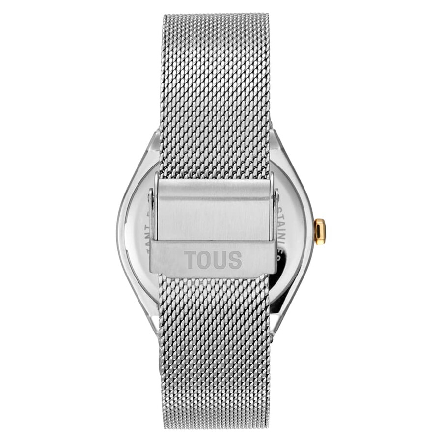 analoge armbanduhr mit edelstahl- und goldfarbenem edelstahlarmband karat round mesh