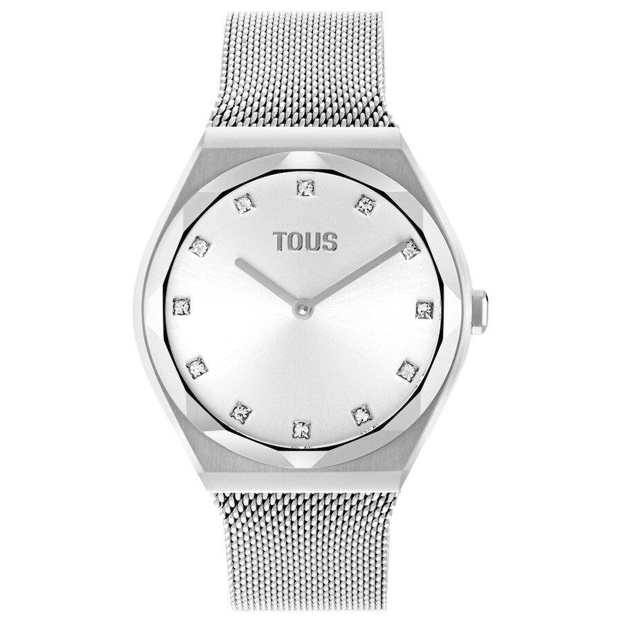 analoge armbanduhr mit stahlarmband karat round mesh
