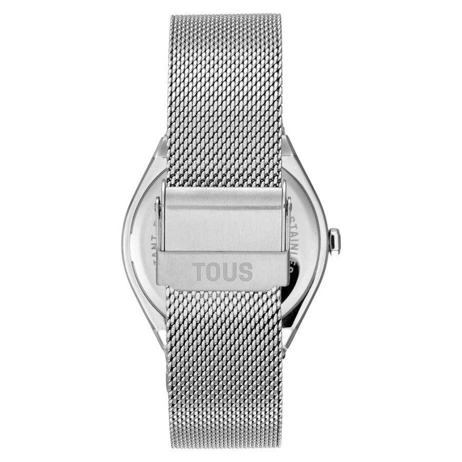 analoge armbanduhr mit stahlarmband karat round mesh