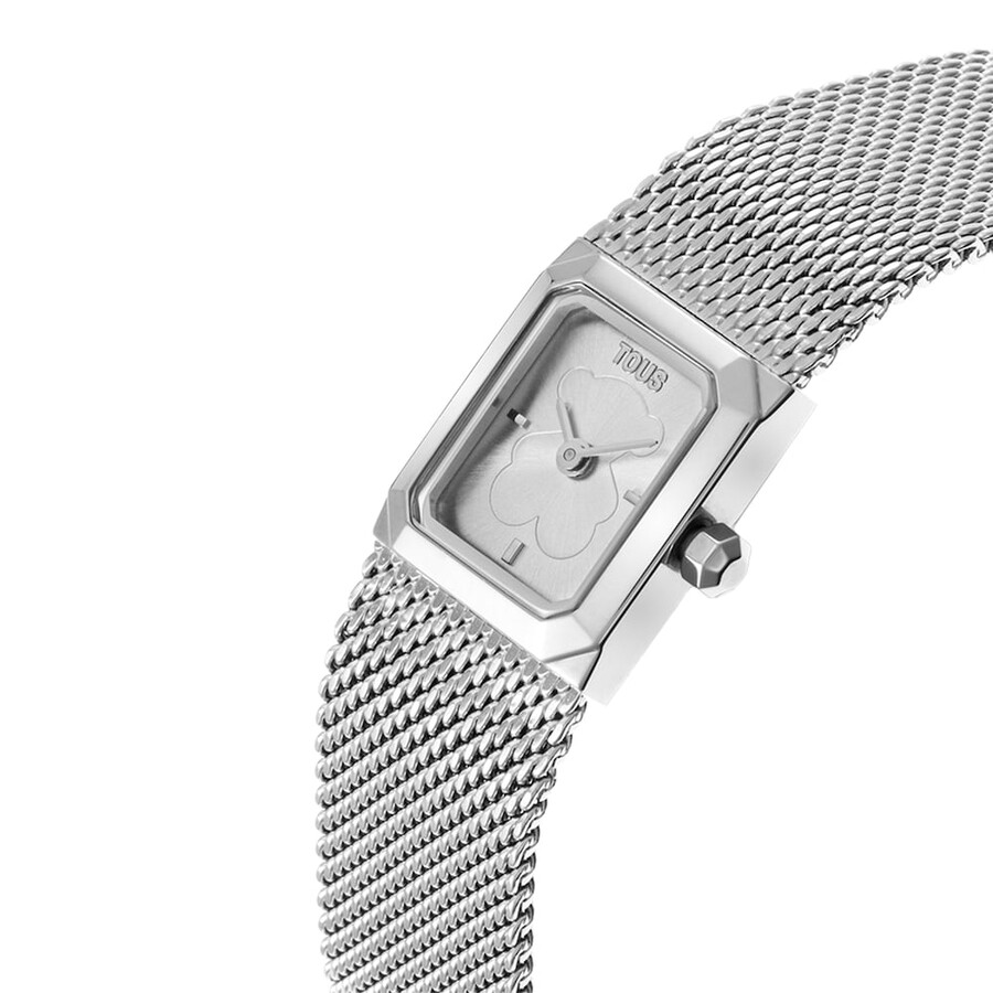 analoge uhr mit milanaise-armband aus edelstahl mini mesh