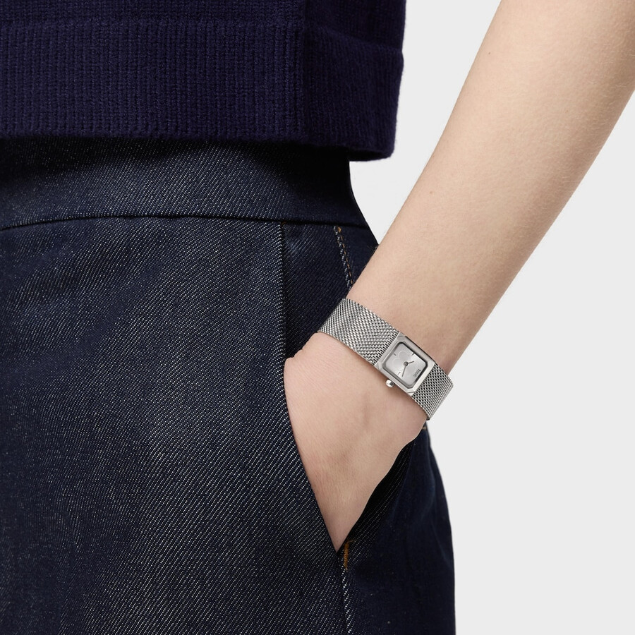 analoge uhr mit milanaise-armband aus edelstahl mini mesh
