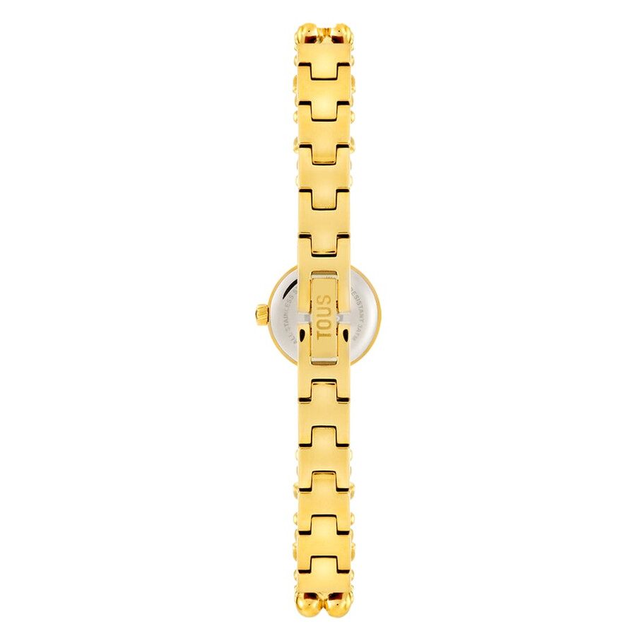 analoge armbanduhr mit goldfarbenem stahlarmband modell bold bear round