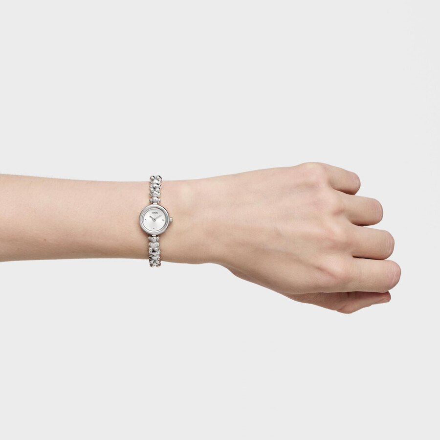 analoge uhr mit stahlarmband bold bear round
