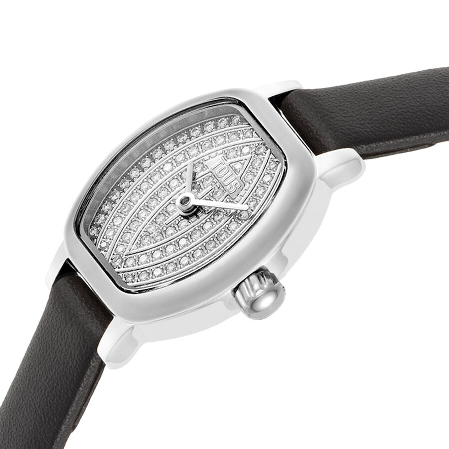 armbanduhr mit analogem schweizer uhrwerk 030 ct diamanten und lederarmband les classiques mini