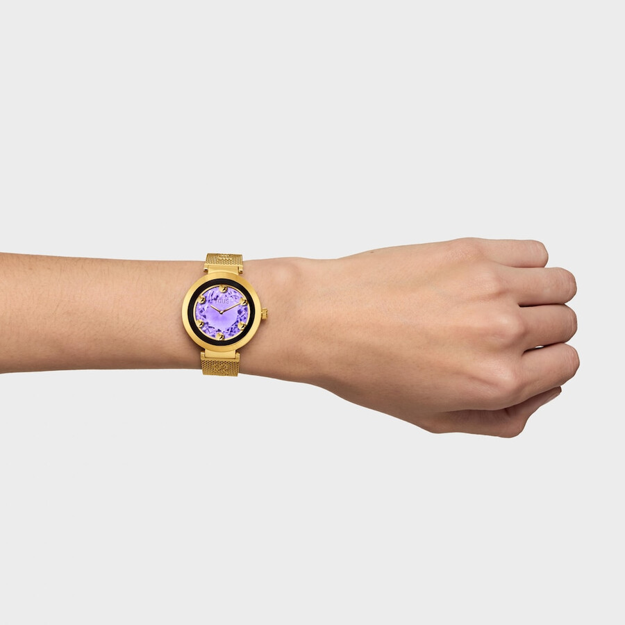 smartwatch mit goldfarbenem stahlarmband tous s-connect